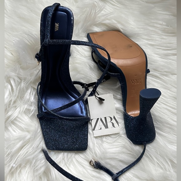 ZARA NWT SPARKLE HEELS - Picture 2 of 4